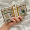 Crystal Dollar Clutch