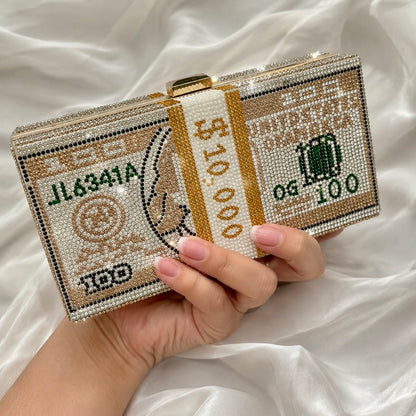 Crystal Dollar Clutch