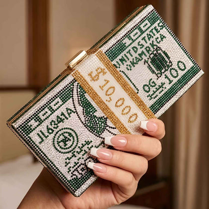 Crystal Dollar Clutch