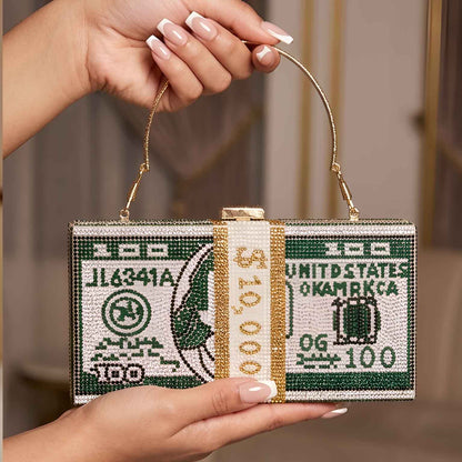 Crystal Dollar Clutch