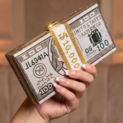 Crystal Dollar Clutch