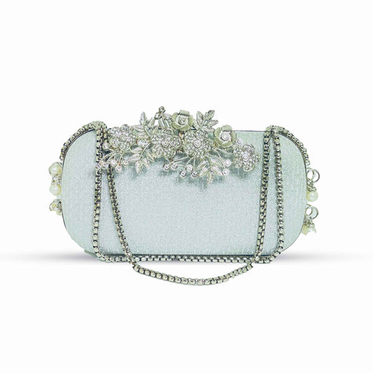 Rose Royale Fancy Clutch - With chain